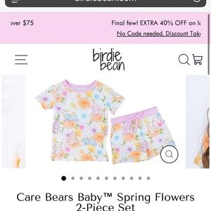 Birdie Bean Care Bears Floral Pajama Set - Pink